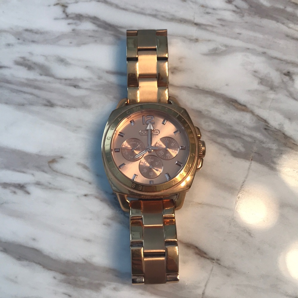 Coach watch rose gold ion plated